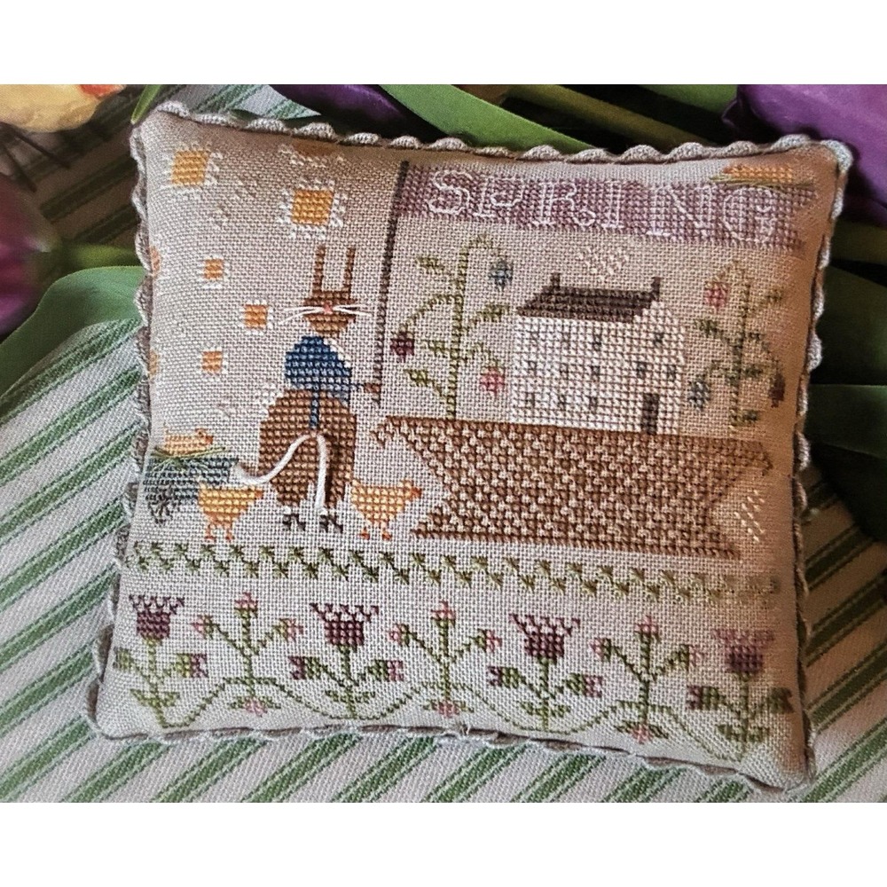 With Thy Needle & Thread Basketful Of Spring Time Cross Stitch Chart B. Gervais
